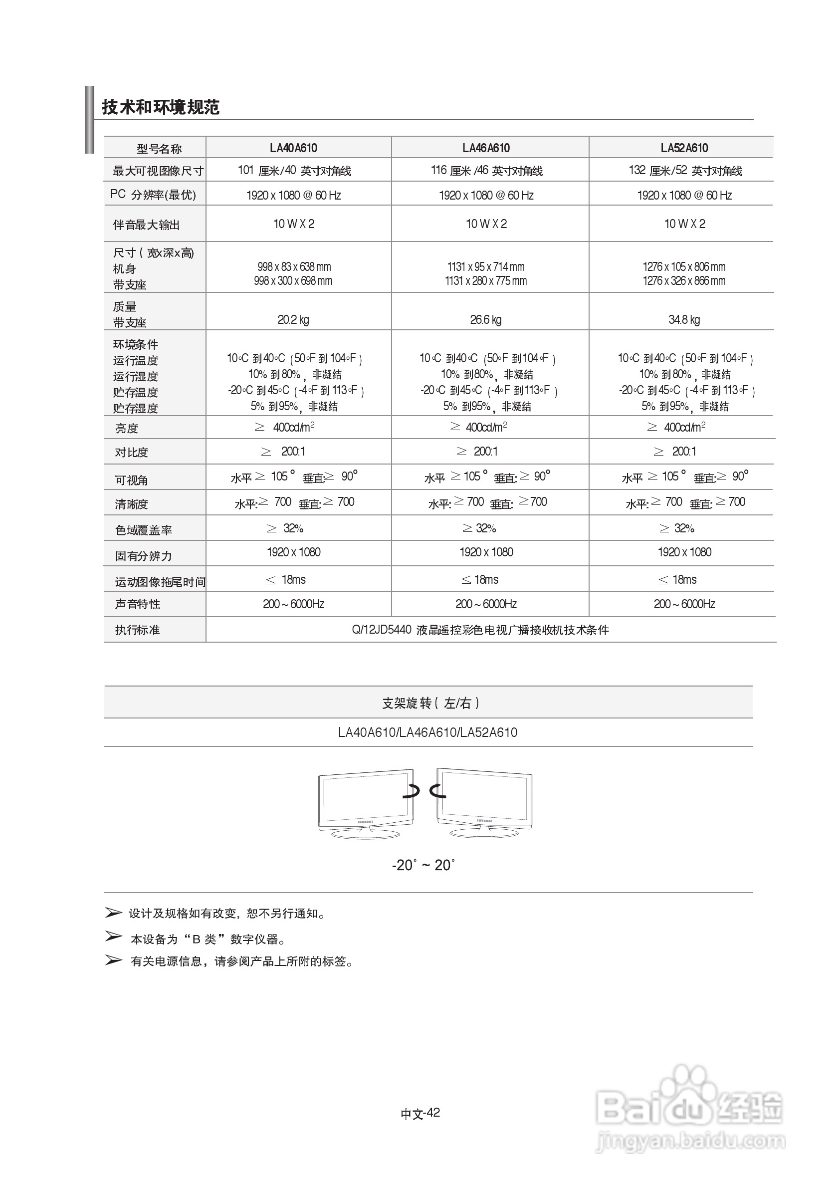 三星LA46A610A3R液晶彩电使用说明书:[5]