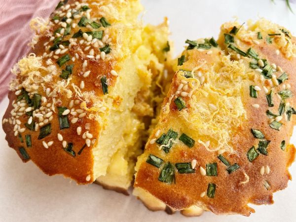 生酮葱花肉松奶香蛋糕