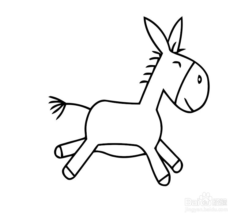 小毛驴简笔画