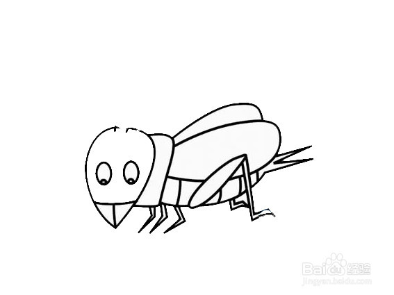 卡通蟋蟀的画法