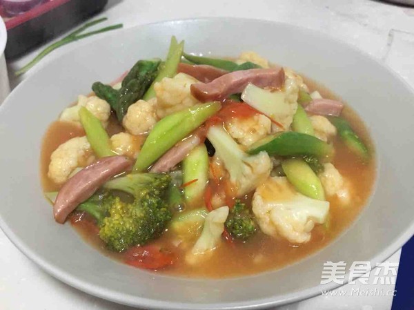火腿西红柿汁捞三蔬