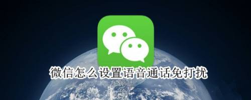 微信语音通话免打扰功能在哪里