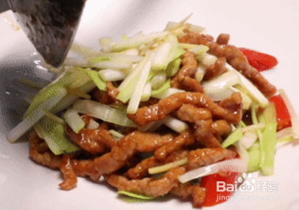 韭黄肉丝的做法