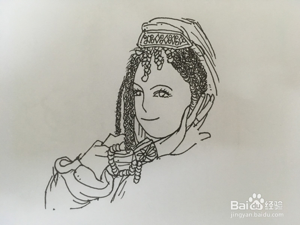 如何画出《风中奇缘》的骊姬来(迪丽热巴系列)