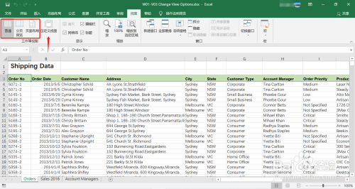 如何使用Excel的视图选项