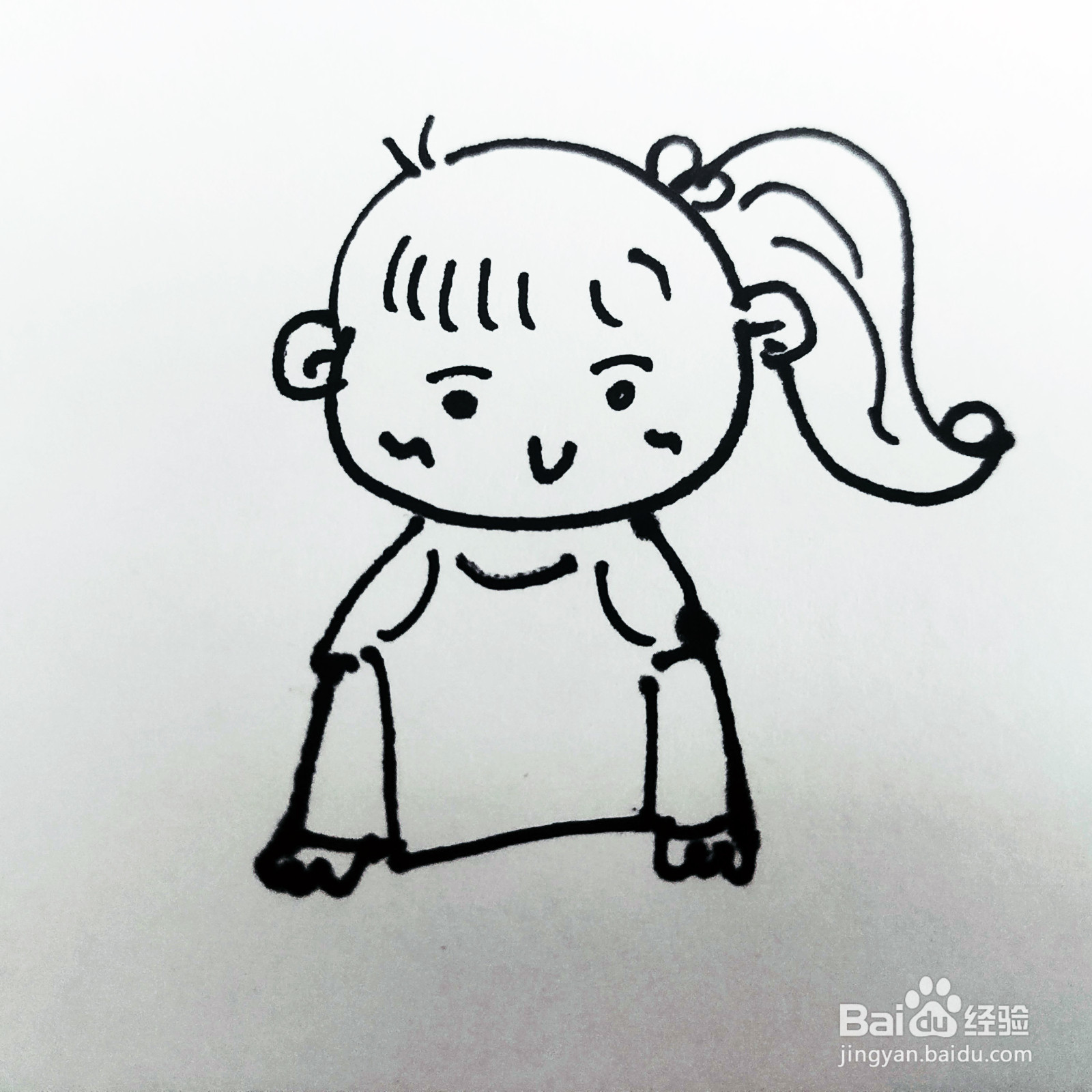 我们如何来画卡通漂亮的女孩简笔画呢