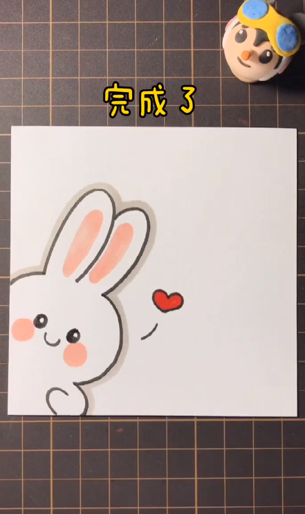 怎么画表白兔简笔画？