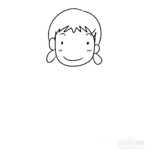 如何画女孩简笔画