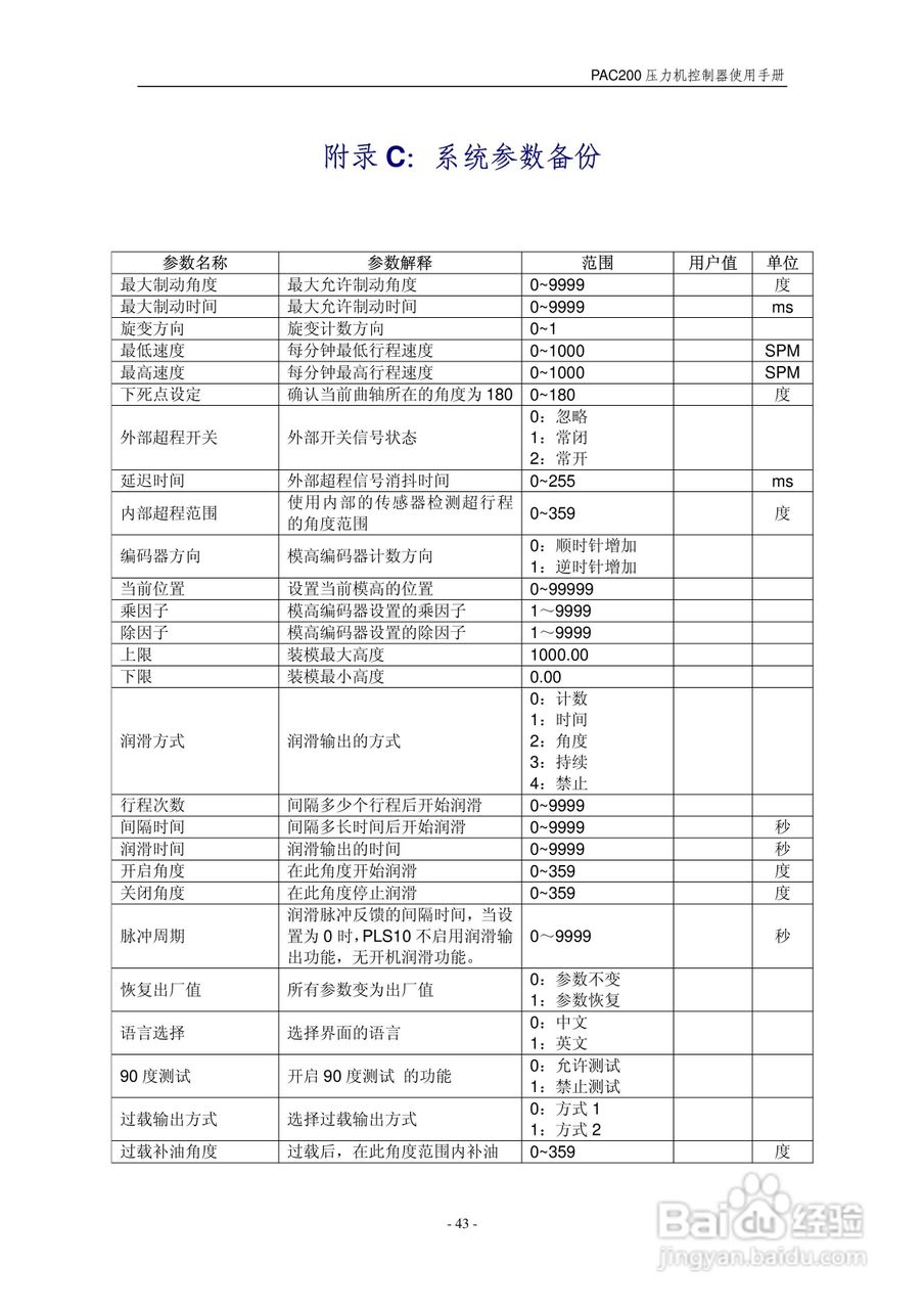 PAC200V2压力机控制器使用手册:[5]