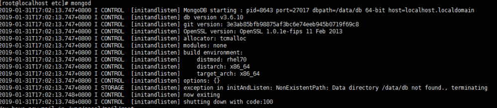 CentOS7安装mangodb