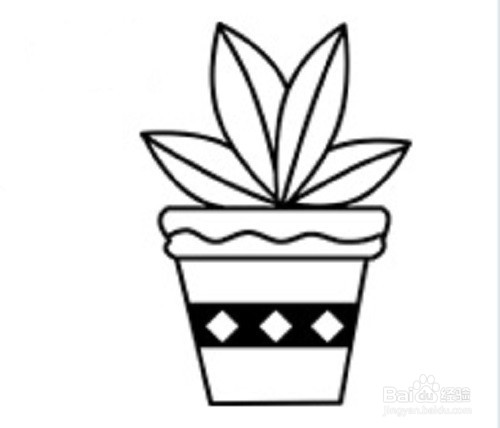 怎么画一株盆景