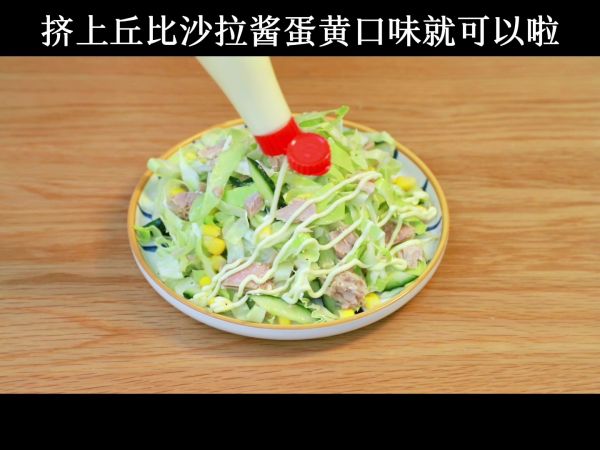 黄瓜金枪鱼卷心菜沙拉