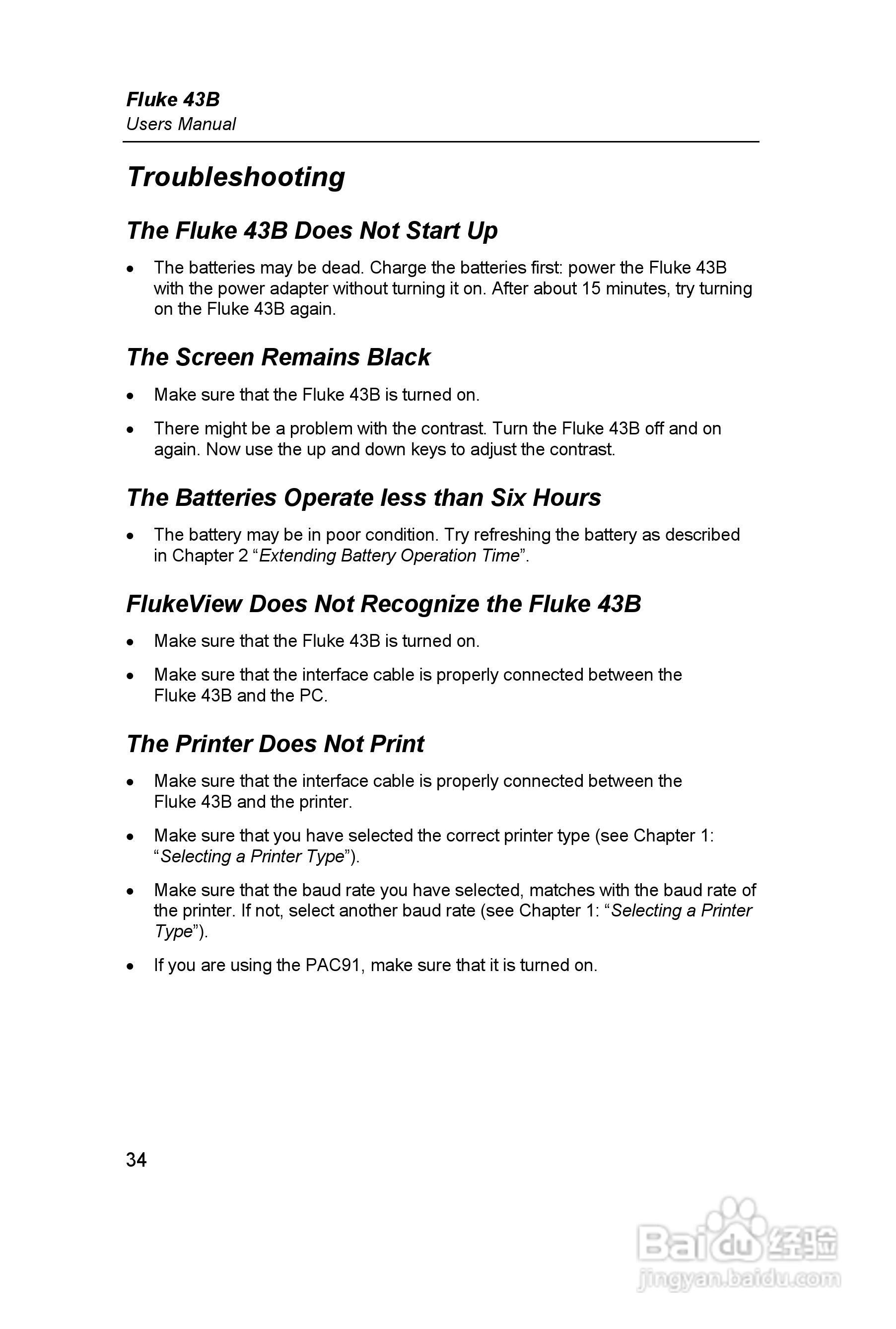 Fluke 43B 电能质量分析仪用户手册:[4]