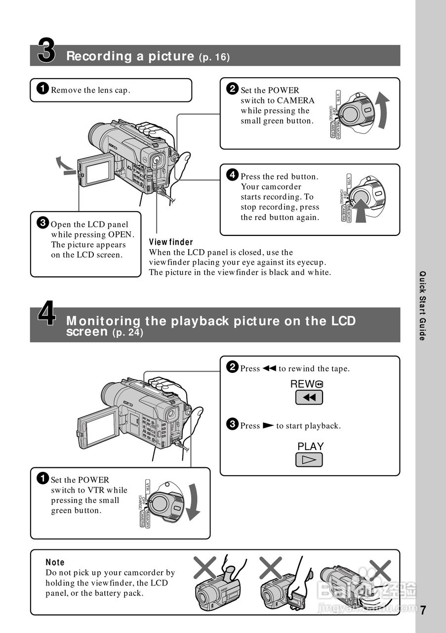 索尼DCR-TRV120数码摄像机说明书:[1]
