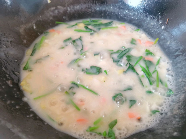 土豆菠菜疙瘩汤
