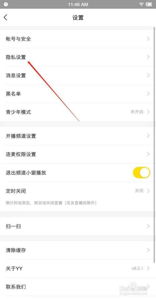 手机YY如何查看个人信息收集清单