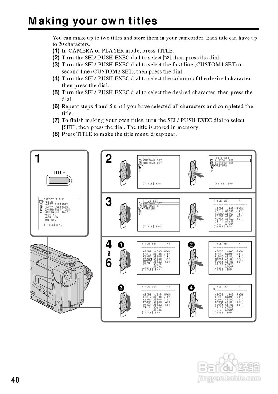 索尼CCD-TR818模拟摄像机说明书:[4]