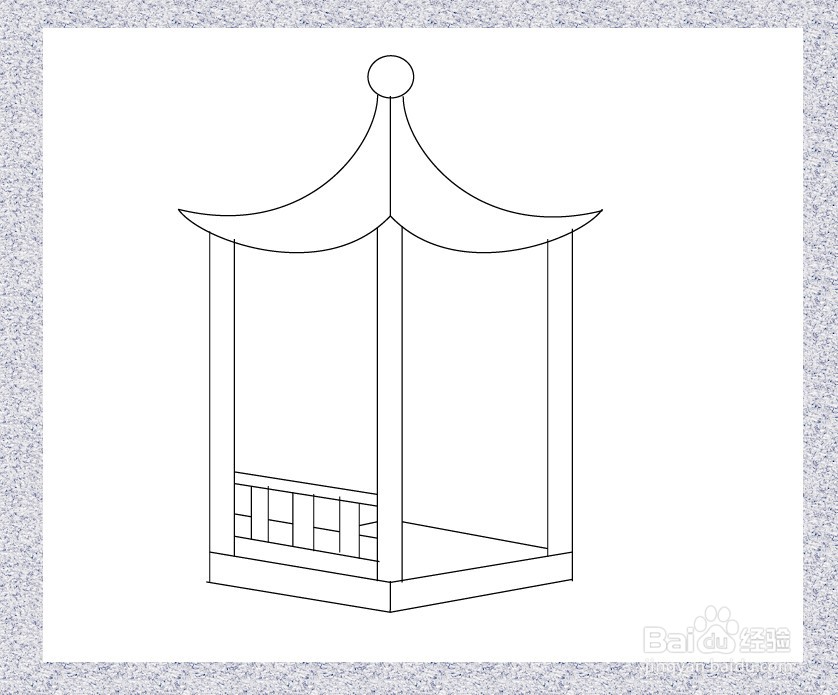 手账素材亭子简笔画怎么画