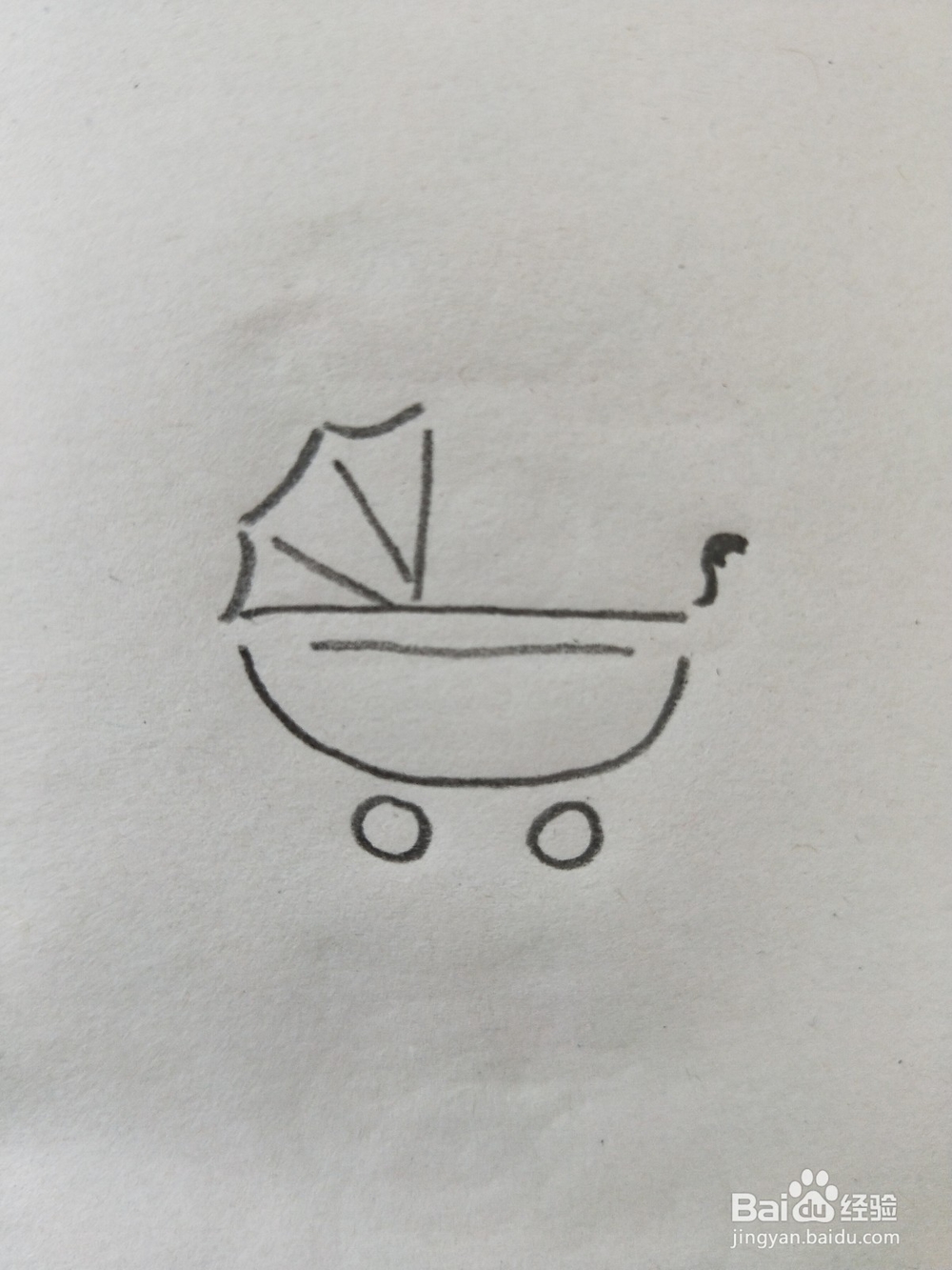 婴儿车的简笔画教程
