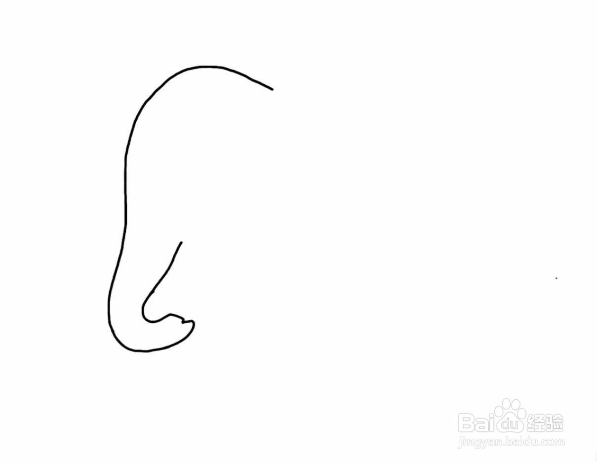 怎么画大象简笔画