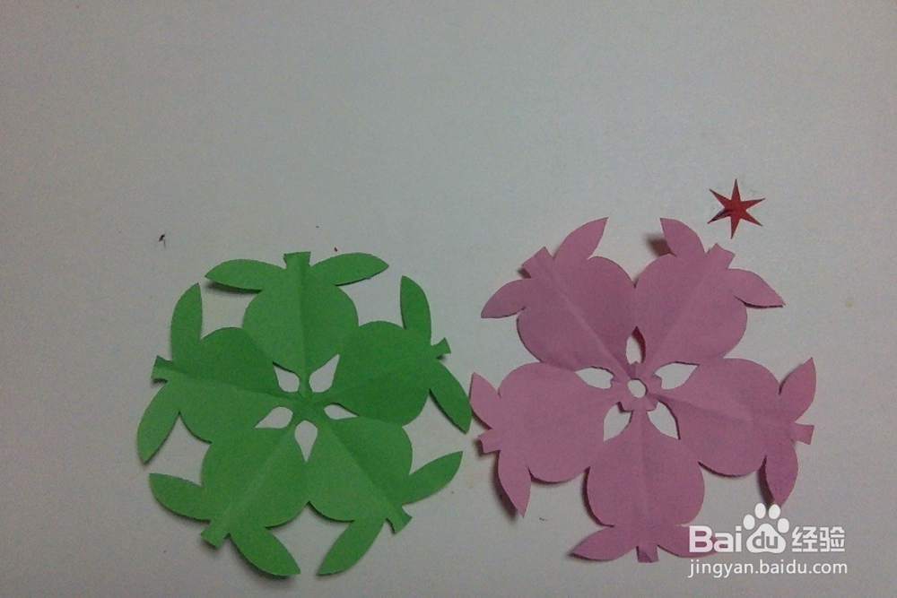 怎样剪桃子入门剪纸五角团花