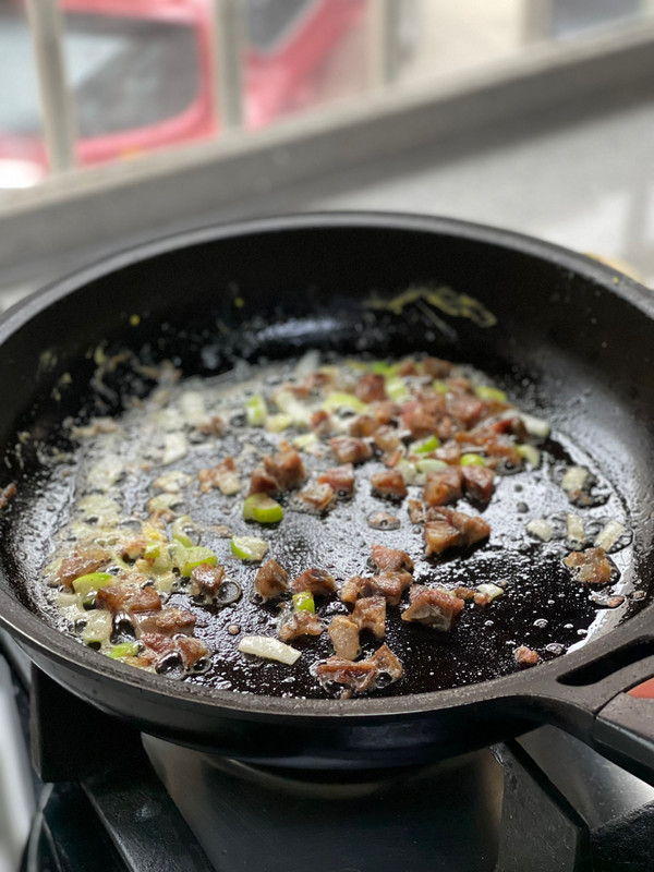甘蓝菜芦笋炒米饭
