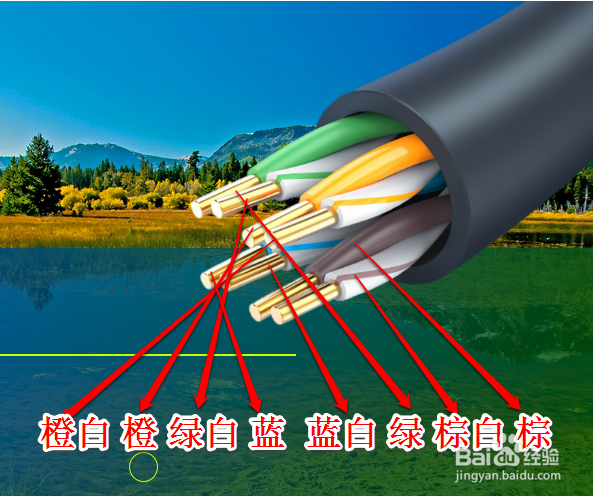 8芯网线怎么接监控图解