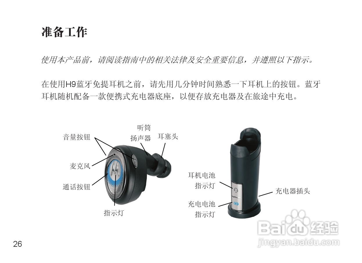 MOTOROLA Miniblue H9迷你型蓝牙耳机说明书:[4]