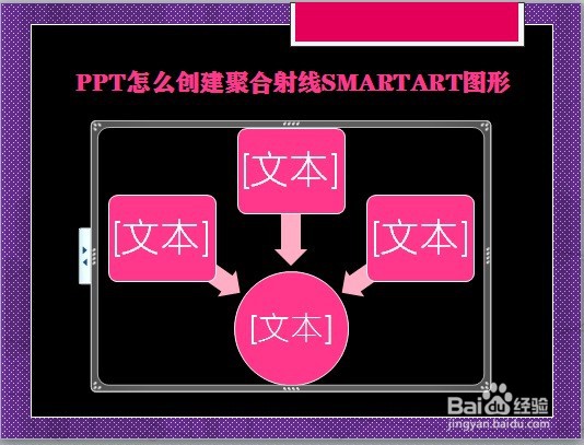 PPT怎么创建聚合射线SMARTART图形