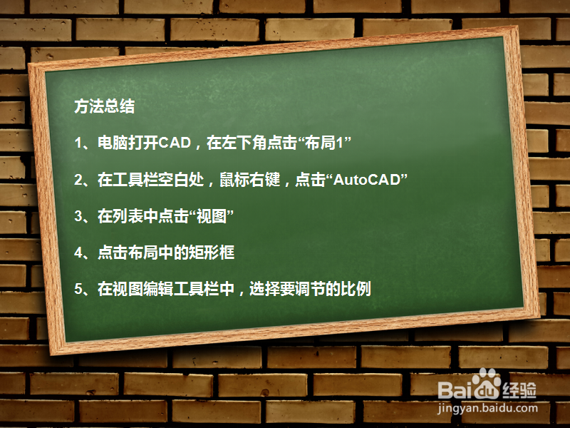 cad布局里如何调节比例