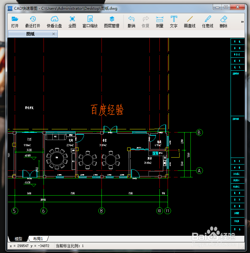 CAD快速看图如何插入单行文字