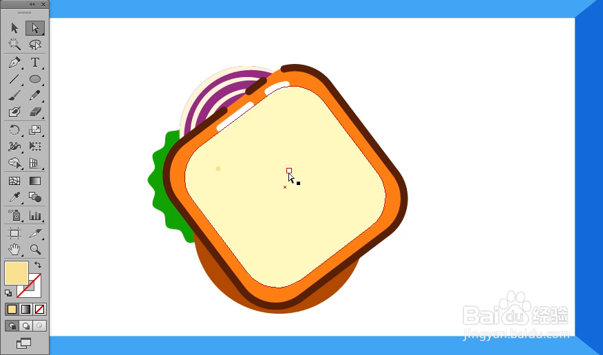 怎样在illustrator中绘制三明治小图标