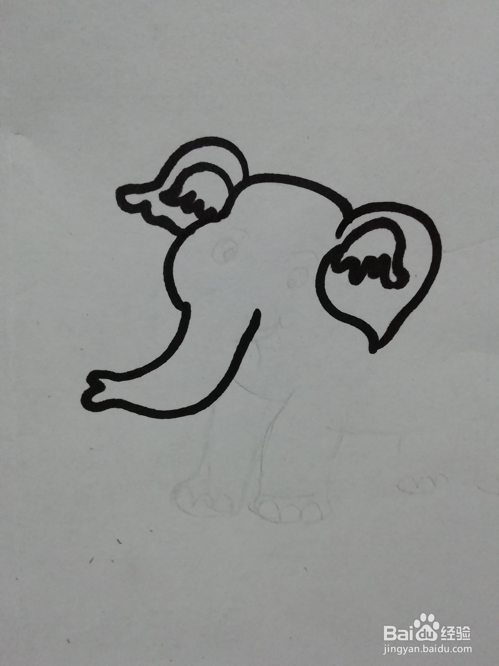 简笔画怎么画大象