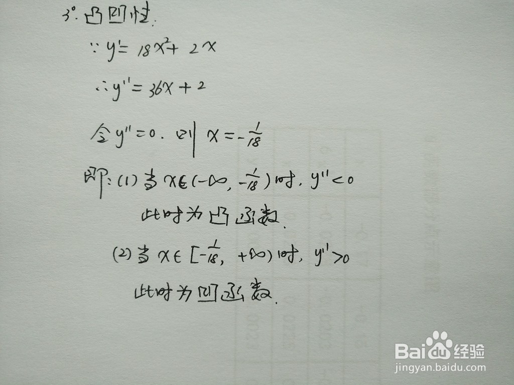 用导数画函数y=6x^3+x^2的图像示意图的步骤