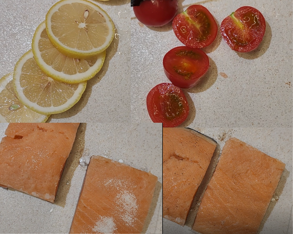 柠檬蒜香三文鱼