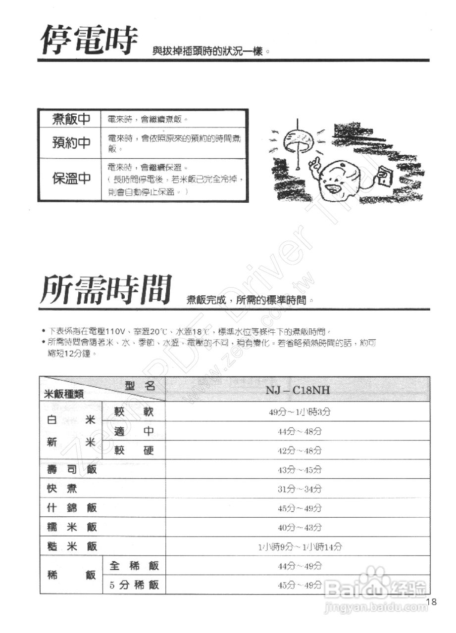 三菱NJ-C18NH型电子锅使用说明书:[2]