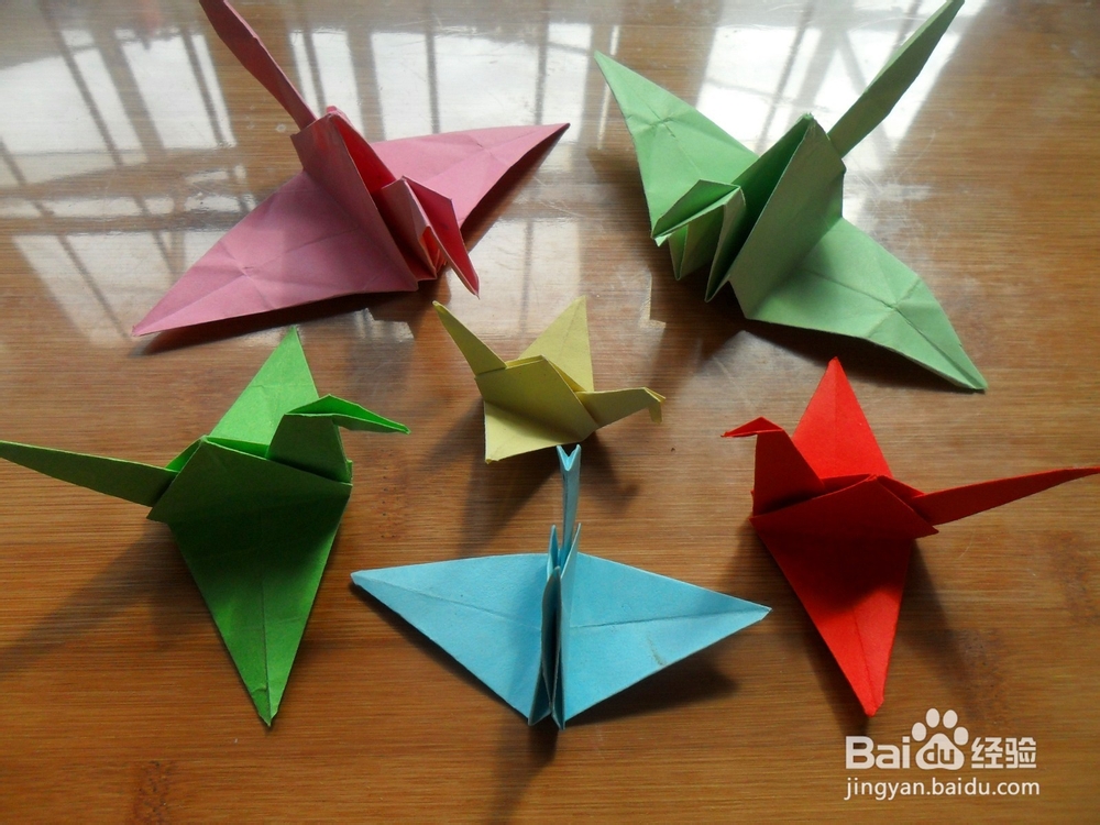 五彩缤纷千纸鹤的两种简单折法