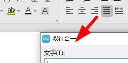 WPS如何进行双行合一