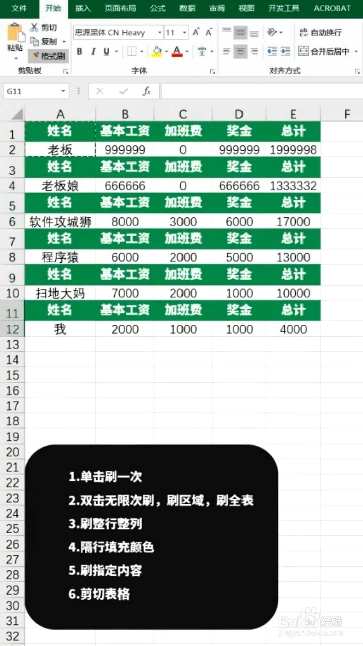 格式刷的使用小技巧