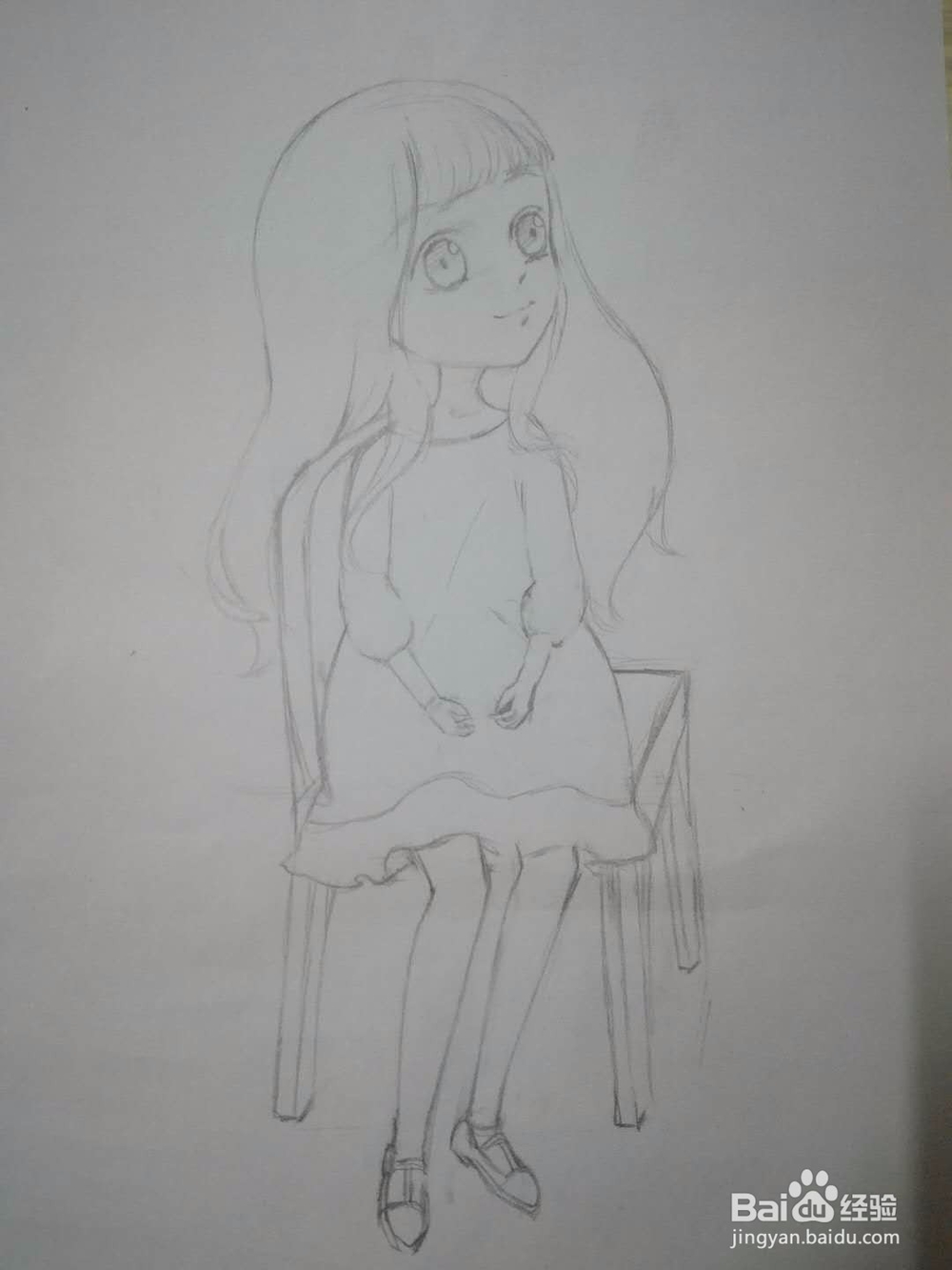 《椅子上的少女》