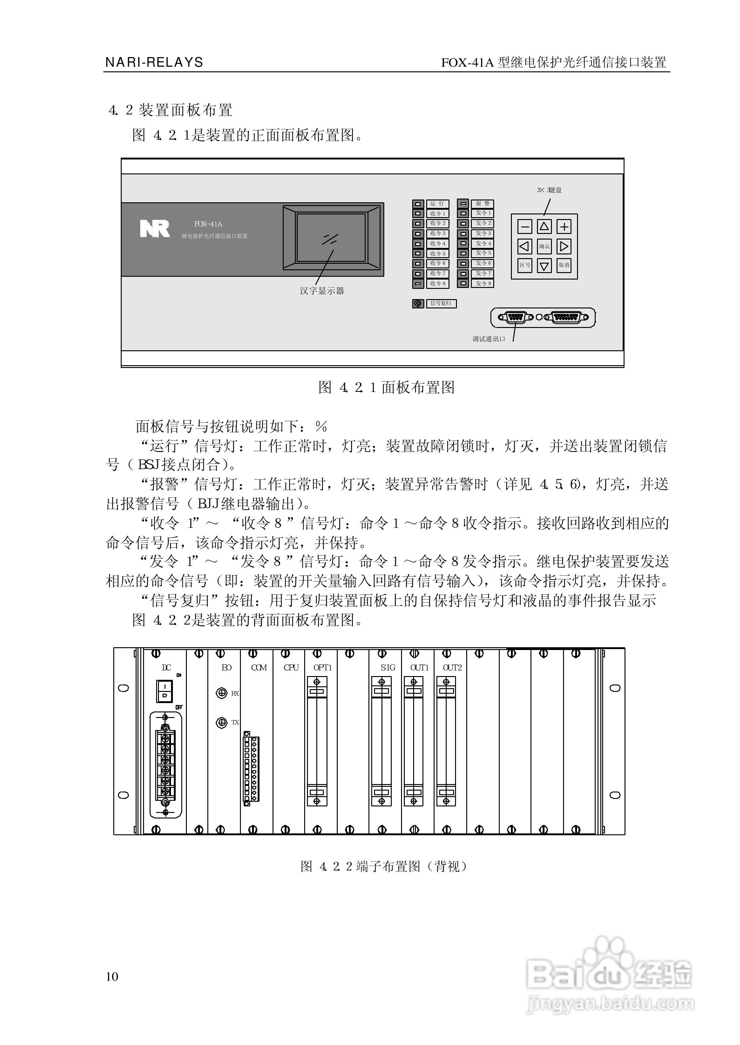 FOX-41A型继电保护光纤通信接口装置技术说明书:[2]