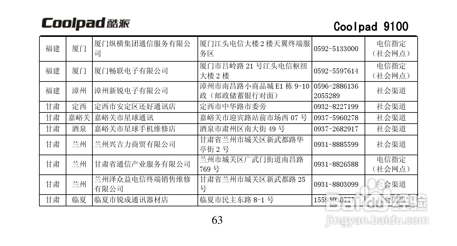 酷派Coolpad 9100手机使用说明书:[8]