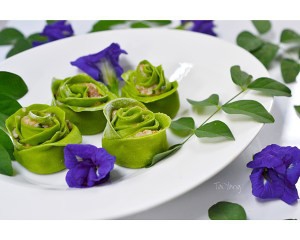 翡翠玫瑰花饺的做法