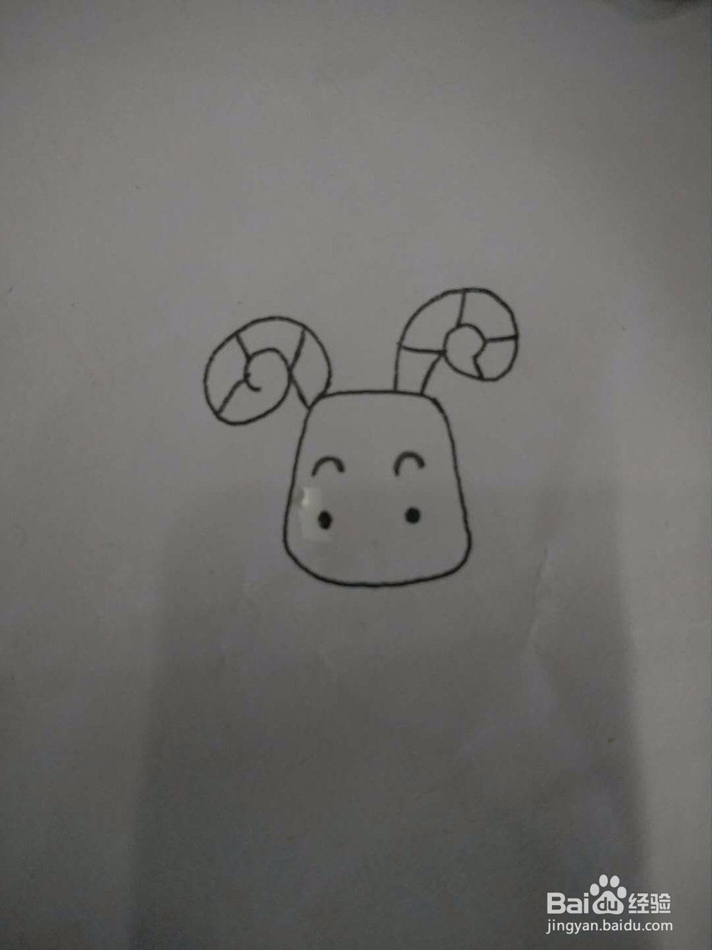 怎样画一只温顺的小山羊简笔画?