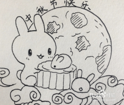 中秋节的海报怎么画?