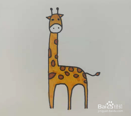 长颈鹿的简笔画怎么画