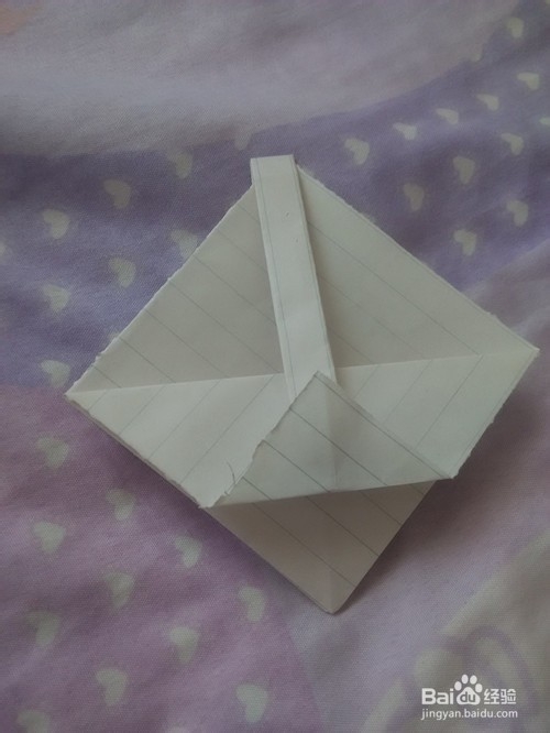 漂亮纸篮子的折法