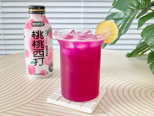 紫色梦幻桃桃西打