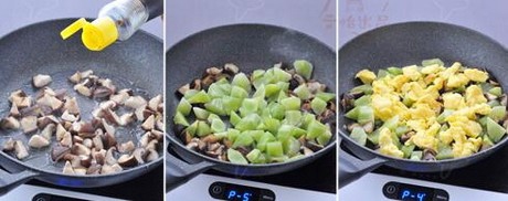 香菇青笋炒鸡蛋