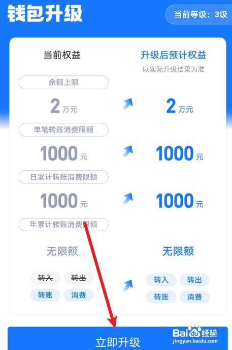 支付宝数字人民币怎么升级钱包